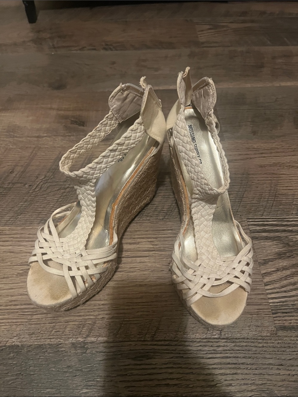 Mossimo Supply Co. Braided Espadrille Wedge Sandals - Cream